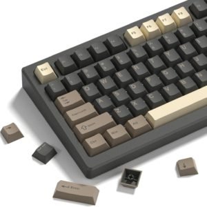 138-Key Double Shot PBT Keycaps Set for Retro Gaming Mechanical Keyboards