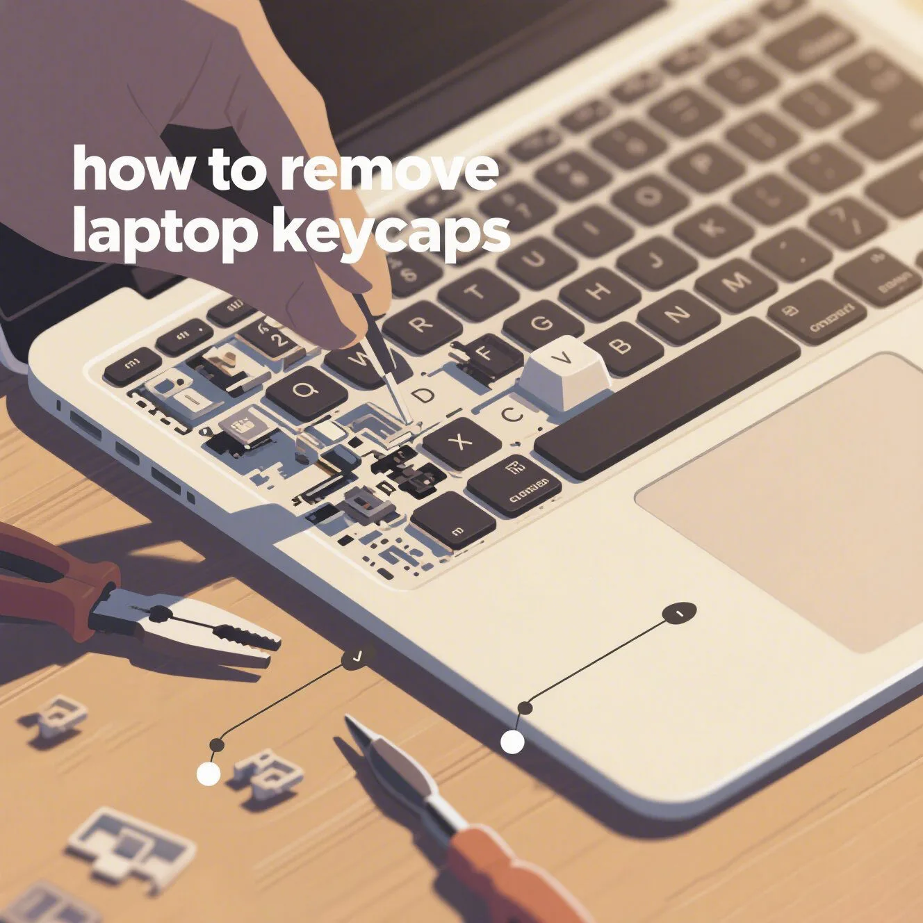 how to remove laptop keycaps